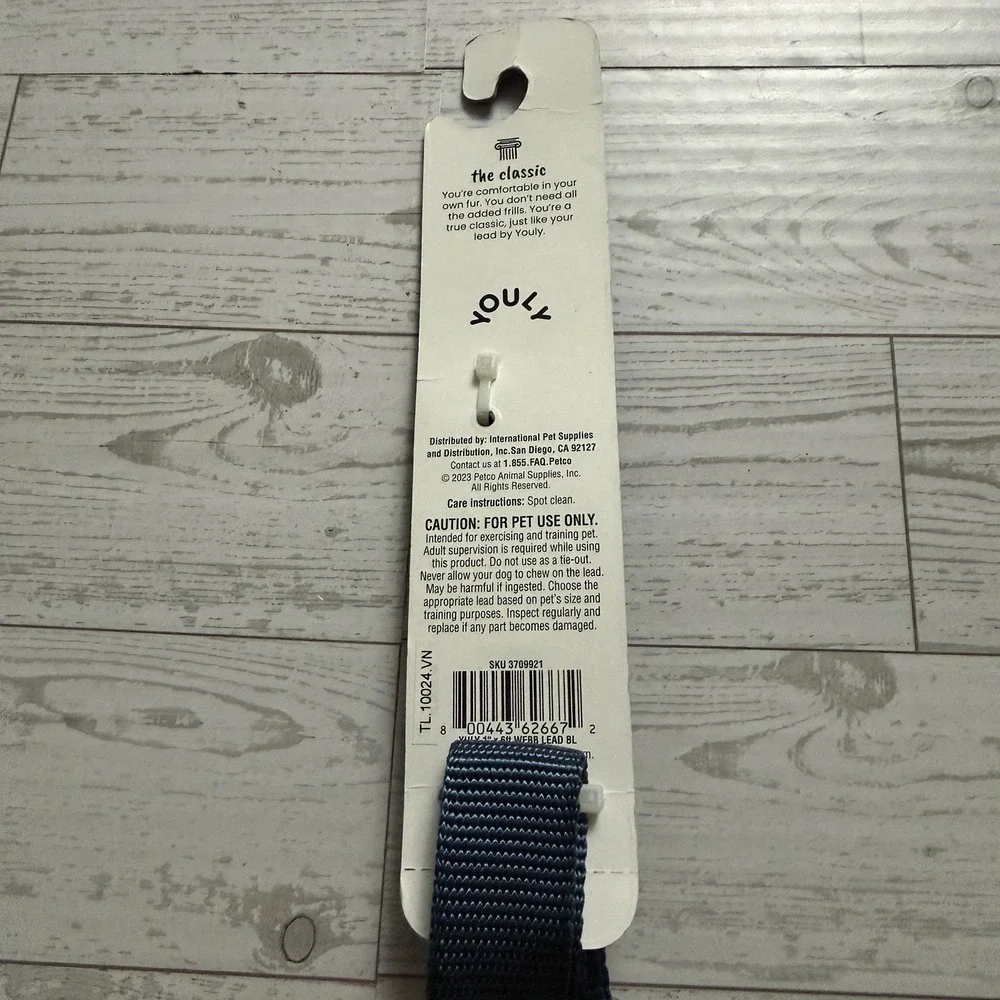 Youly The Classic Dog Leash, 6 ft. - Navy Blue Polyester/Nylon Leash for‎ Dogs